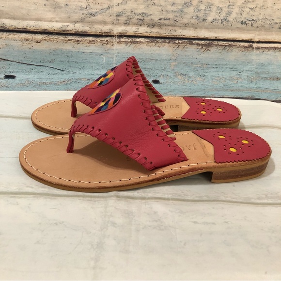 Jack Rogers Women Kennedy Thong Toe Sandal Magenta Size 7 - Picture 13 of 13